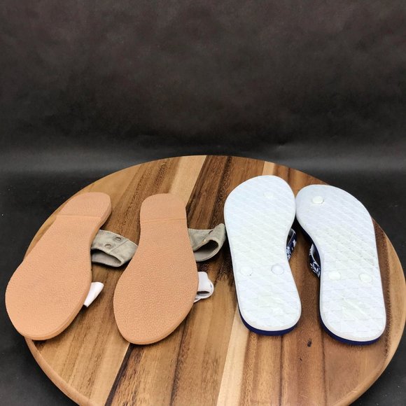 Roxy Black White Pink Multicolor Flip Flops Slip On Sandals - 2 Pack - Womens 6 - Picture 7 of 9